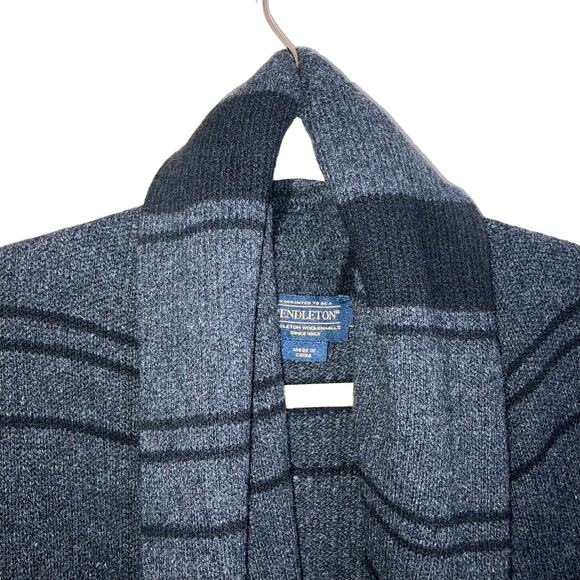 Pendleton Wool Angora Alpine Getaway Cardigan Sweater Open Striped Front Small P - Picture 12 of 16